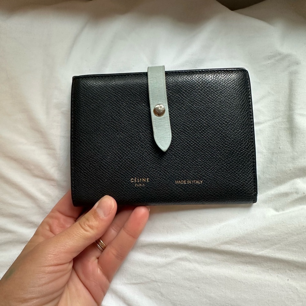 CELINE Authentic Medium Strap Wallet